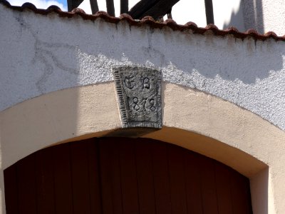 Schlusstein mit Inschrift in Schmörschwitz