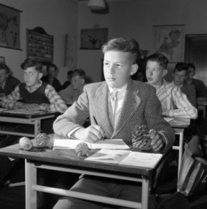 Scholen, lokalen, leerlingen, lagere landbouwschool, Bestanddeelnr 165-0200