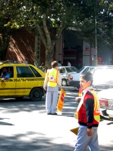 School Police - Students of Hafez Elemtary school - pass across street - Nishapur 3