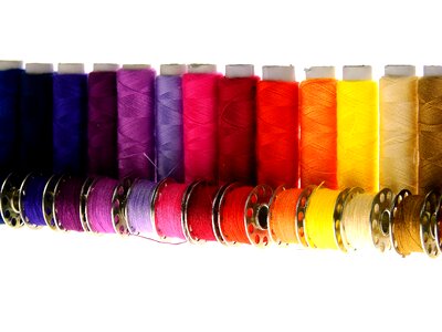 Thread spool colorful sewing thread photo