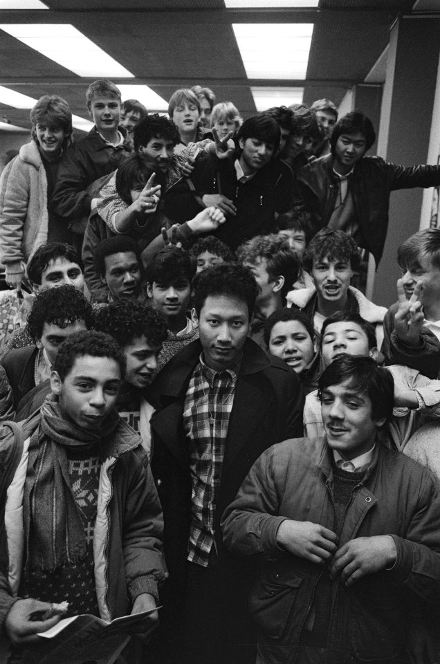 Scholieren 3e Technische School in Amsterdam staken uit protest tegen dreigende , Bestanddeelnr 933-4763