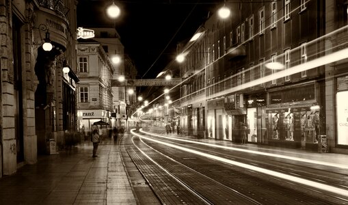 Zagreb long exposure night photograph photo