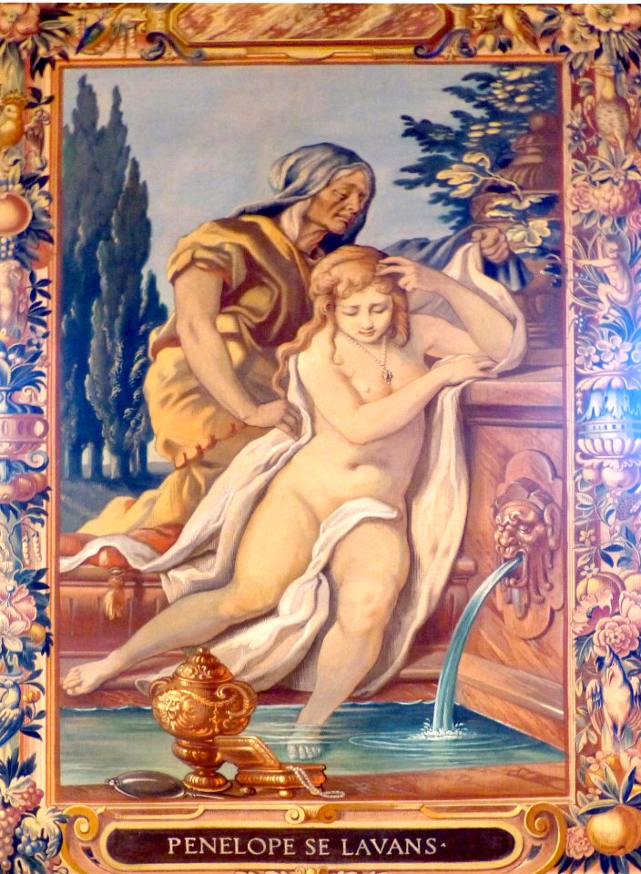 Schloss Ratibor Festsaal - Wandmalerei 6 Badende Penelope