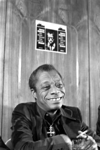 Schrijver James Baldwin presenteert nieuw boek op persconferentie in Americainho, Bestanddeelnr 927-5827