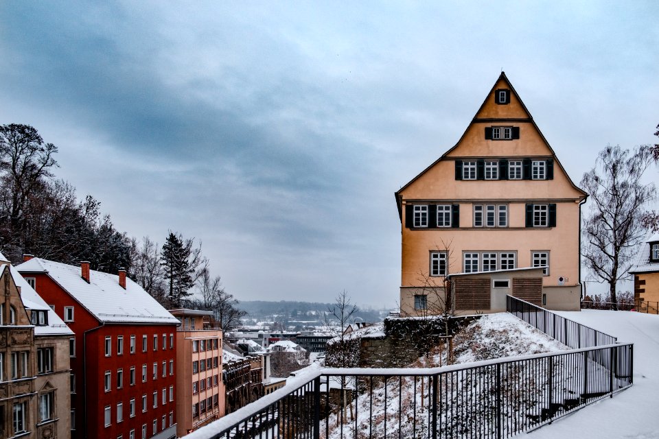 Schulberg in Tübingen mit Schnee 2018