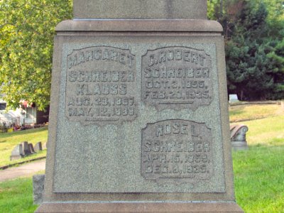 Schreiber Obelisk, Minersville Cemetery, 2015-08-17, 04