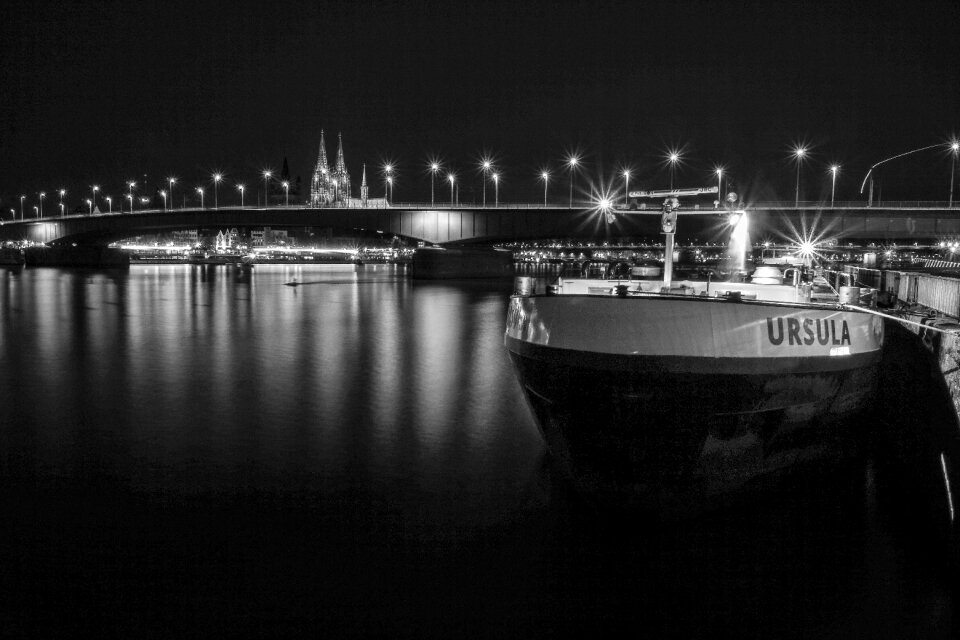 Black and white river nature