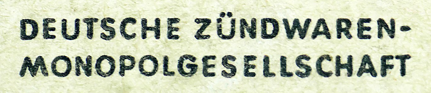 Schritfzug.Deutsche.Zuendwaren-Monopolgesellschaft photo