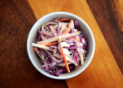 Cabbage carrot chopped photo