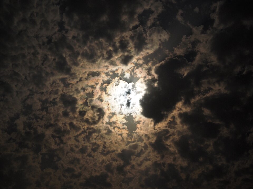 Clouds full moon darkness