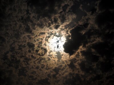 Clouds full moon darkness
