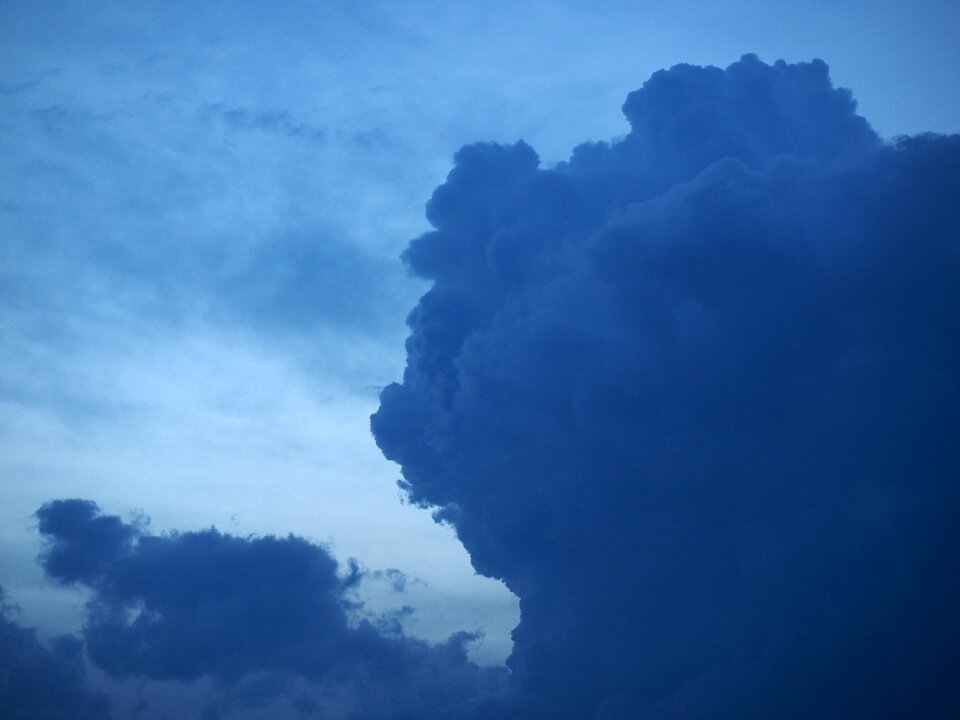 Dark clouds forward storm