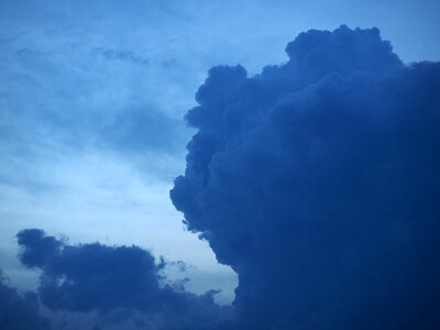 Dark clouds forward storm