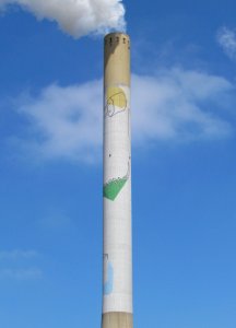 Schoorsteen Elektriciteitscentrale Gelderland