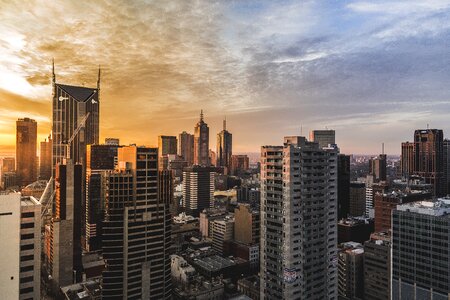 City cityscape dawn photo