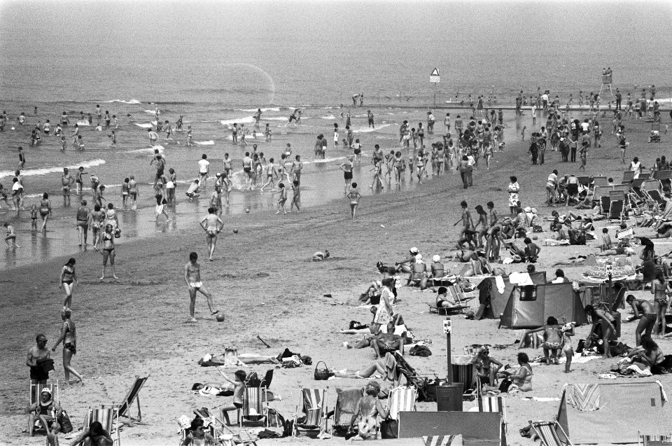 Scheveningen-strand, stranddrukte, Bestanddeelnr 928-6605
