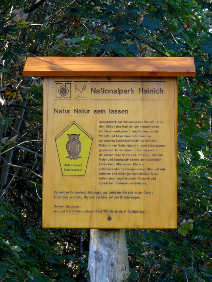 Schild Nationalpark Hainich 2