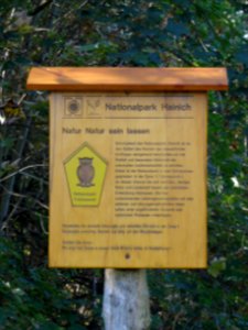 Schild Nationalpark Hainich 2