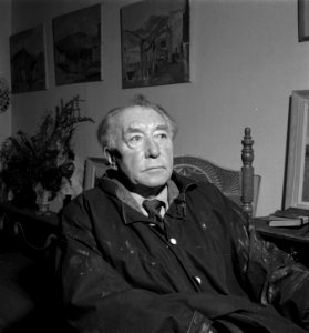 Schilder Germ de Jong 8 maart 70 jaar, Bestanddeelnr 907-5983