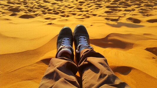 Sahara tired sunset photo