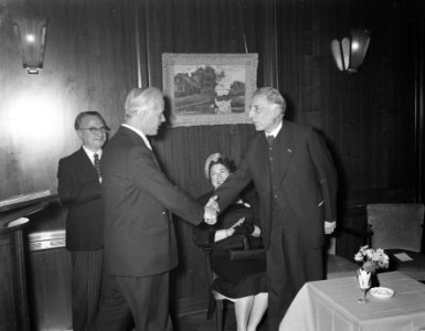 Schilder Gerard van Vliet 75 jaar receptie in Internationaal Cultureel Centrum t, Bestanddeelnr 907-4964