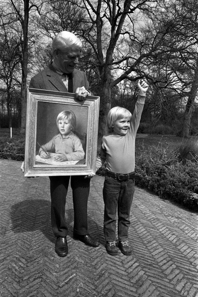Schilderij van prins Willem Alexander t.g.v. zesde verjaardag, Willem-Alexander , Bestanddeelnr 926-3494