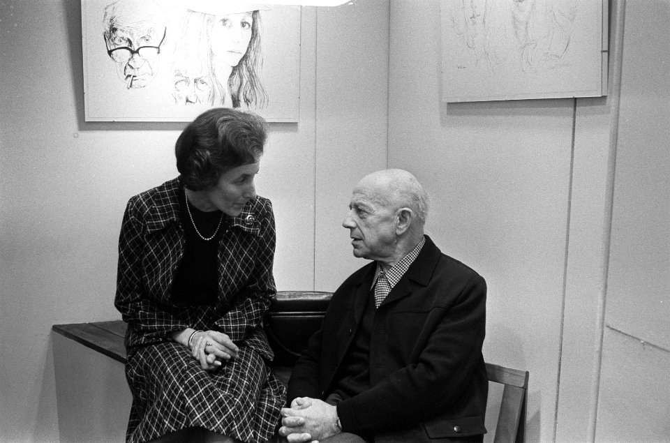 Schilder Paul Citroen 75 jaar, 15 december aanstaande Amsterdam, P Citroen, Bestanddeelnr 925-2025
