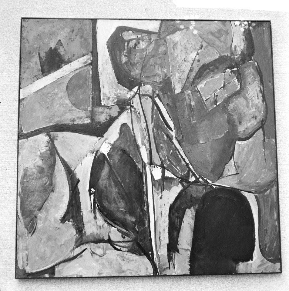 Schilderij van Boukhoorn (ereprijs Wedgwood 1966), compositie Organische vormen, Bestanddeelnr 918-6882