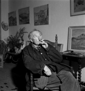 Schilder Germ de Jong 8 maart 70 jaar, Bestanddeelnr 907-5985