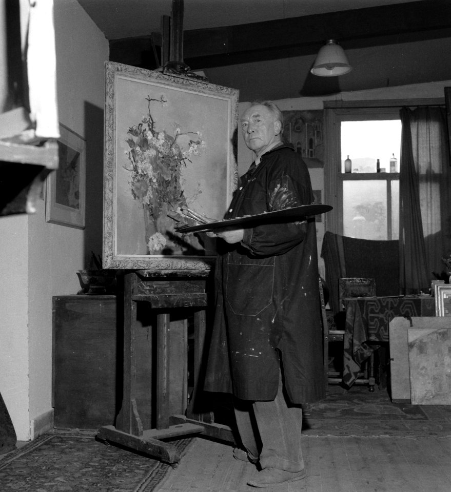Schilder Germ de Jong 8 maart 70 jaar, Bestanddeelnr 907-5980