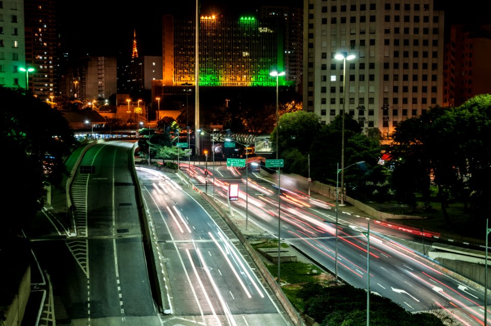 Sao Paulo Street at night