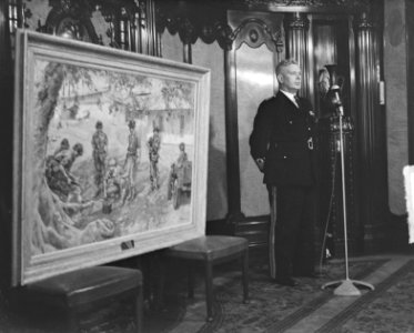 Schilderij van Generaal De Bruyne in HVA-gebouw, Bestanddeelnr 903-6645