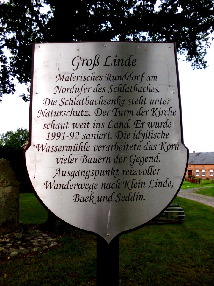 Schild groß linde 3