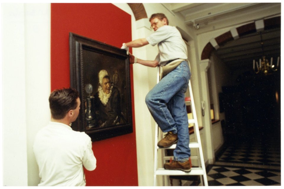Schilderij van Malle Babbe expositie in het Frans Halsmuseum, t.g.v. de tentoonstelling De Trots van Haarlem. NL-HlmNHA 54036195