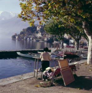 Schilders in de haven van Ascona, Bestanddeelnr 254-6050