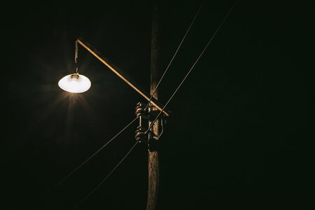 Evening night street lamp