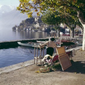 Schilders in de haven van Ascona, Bestanddeelnr 254-6049