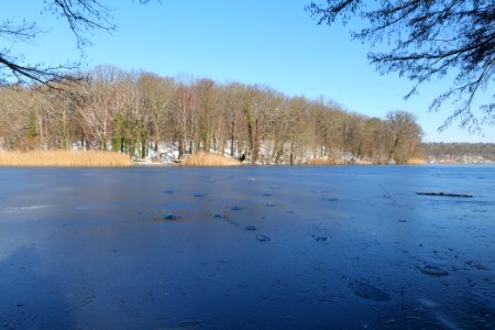 Schlachtensee with ice 2021-01-31 07