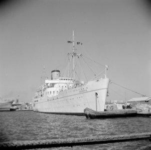 Schip MS Esperia (Adriatica) in de haven van Alexandrië, Bestanddeelnr 255-6594