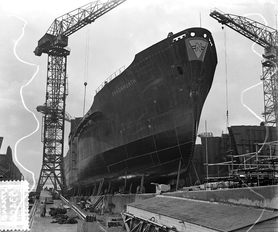 Schip Saxon Heath op helling NDSM, Bestanddeelnr 905-3400