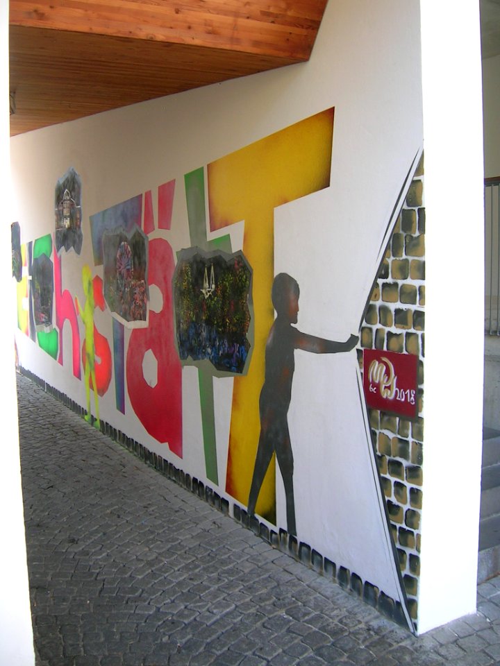 Schlaggasse 6-8 Eichstätt -Graffiti (2018-08 4)
