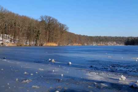 Schlachtensee with ice 2021-01-31 04