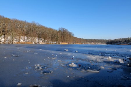 Schlachtensee with ice 2021-01-31 06