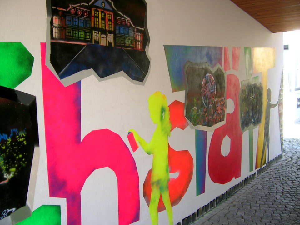 Schlaggasse 6-8 Eichstätt -Graffiti (2018-08 3)