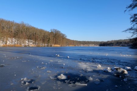 Schlachtensee with ice 2021-01-31 01