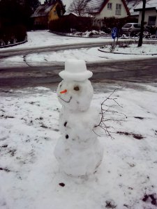 Schneemann in Spenge (Stiegelpotte)