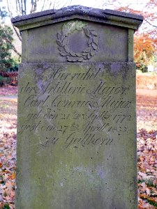 Schneverdingen - Grabstein Carl Conrad Meyer