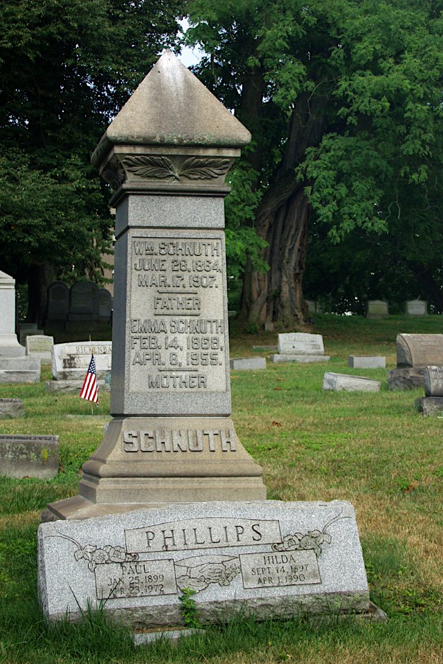 Schnuth monument, Mount Lebanon Cemetery, 2020-07-24