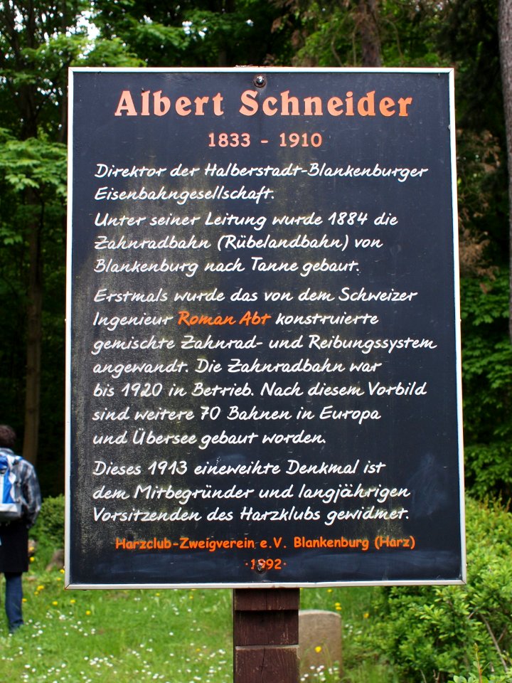 Schneider Denkmal Infotafel