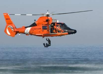Ocean rescue helicopter